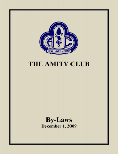Amity Club By-Laws
